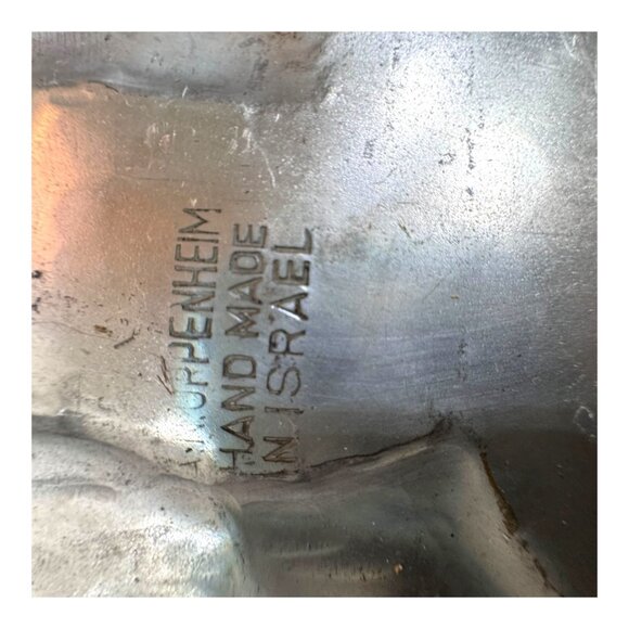 Jewish Handcarved Platter By A.N. Oppenheim Blues Design Israel 24x12 Judaic - Picture 9 of 10